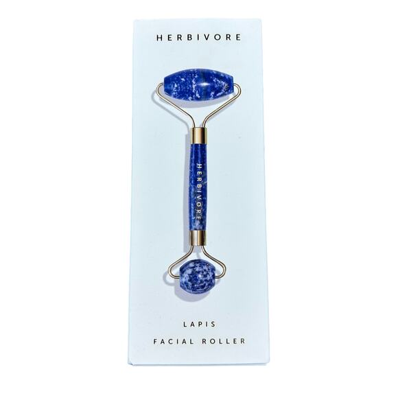 HERBIVORE Lapis Facial Roller Set New In Box Blue Gold - Picture 1 of 4
